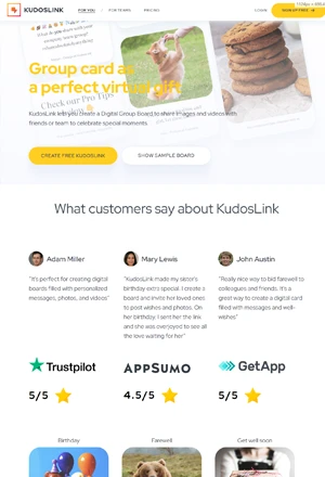 Project preview for Kudoslink.com